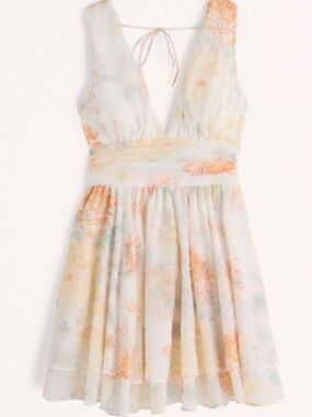 Abercrombie & Fitch Flirty Drama Floral Mini Dress
